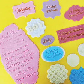SEASONAL QUOTES | COOKIE PRESS STAMP/EMBOSSER | 13 PIECE SET