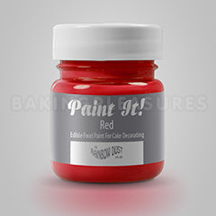 Rainbow Dust Edible Paint It Red 25ml (leaked slightly in transit. seal intact)