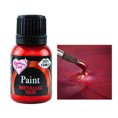 Rainbow Dust Metallic Red Food Paint 25ml
