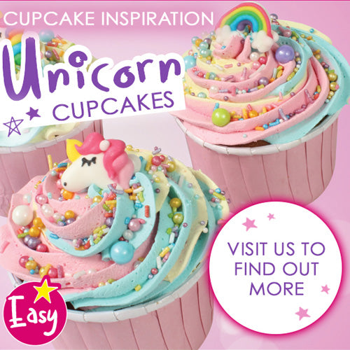 Rainbow Unicorn Edible Cupcake Toppers 12pcs