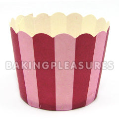 Red Strips Baking Cups 25pcs