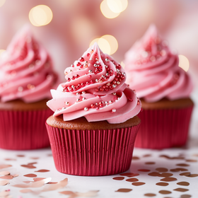 Medium RED Foil Baking Cups (50 pack) - 44mm Base