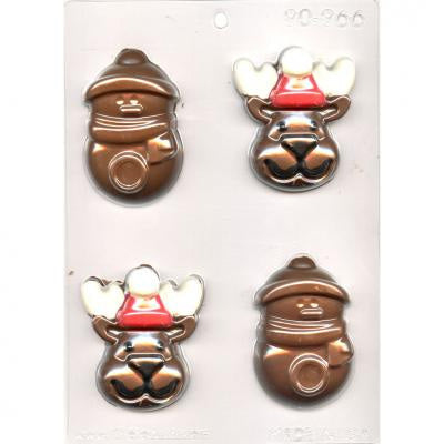 Reindeer Snowman Christmas Chocolate Mould