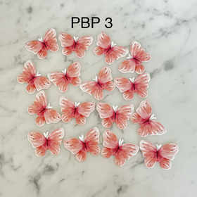 Edible Wafer Cake Cupcake Topper | Pink Butterfly (18 Pack)