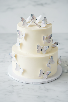 Edible Wafer Cake Cupcake Topper | Pastel Blue, Pink & Yellow Butterfly (18 Pack)