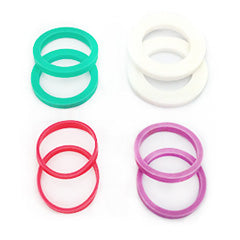 thumbnail image 2 of Rolling Pin Guide Ring Spacer Bands  8 Piece Set  Multicolored Flexible Silicone Slip On Baking Accessories Fit 1 3 4 To 2 Wide Dough Rollers 2 of 9