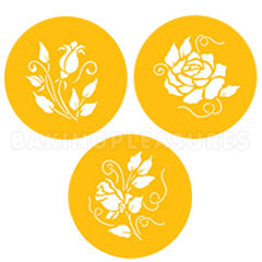 Rose Stencils 3pcs