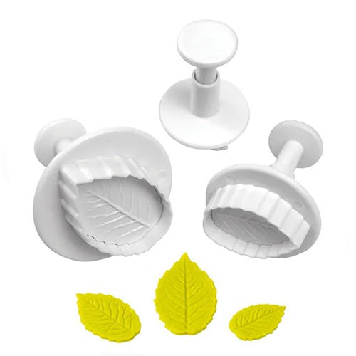 Mondo Rose Leaf Plunger Cutters 3pcs