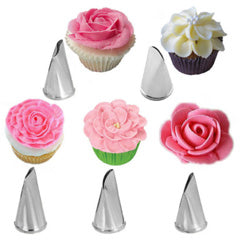 Rose Petal Piping Tips Set 5pcs
