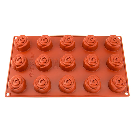 Rose Silicone Baking Mould 15 Cavity
