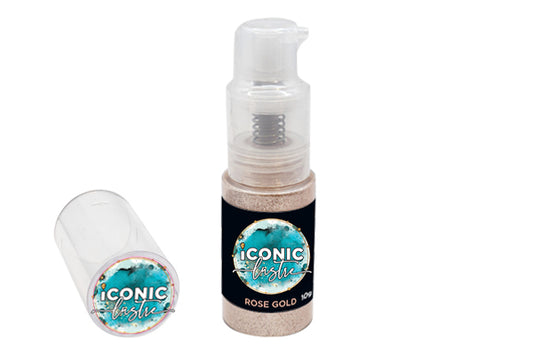 ICONIC Edible Glitter Dust Spray Rose Gold Puff Glitter 10g