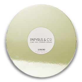 Round Gold  Mirror Masonite Cake Board 10 Inch