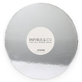 Round Silver Mirror Masonite Cake Board 10 Inch