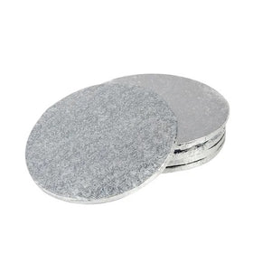 Mondo Round Silver Masonite Cake Board 4 Inch