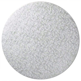 Mondo Round Silver Masonite Cake Board 8 Inch
