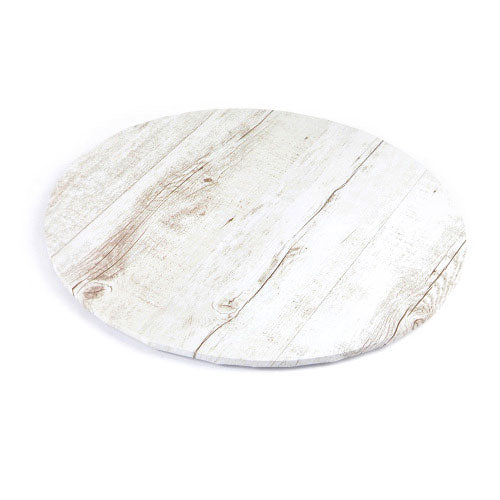Round Wood Grain Print Masonite Cake Board 10 Inch