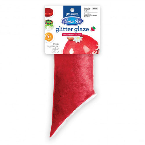 Satin Ice Glitter Glaze STRAWBERRY 250g