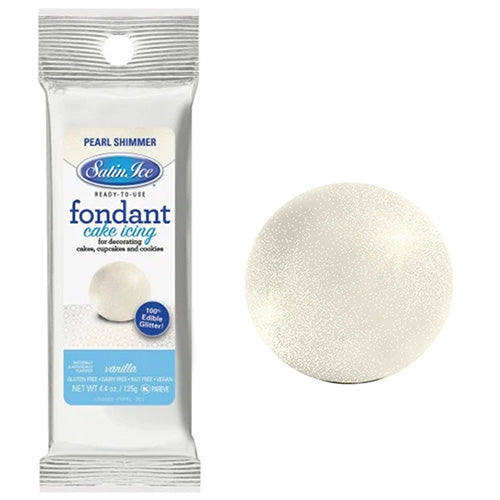 Satin Ice RTR Fondant Icing Pearl Shimmer/Vanilla 125g