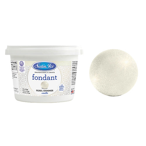 Satin Ice RTR Fondant Icing Pearl Shimmer/Vanilla 454g
