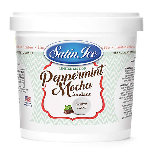 Satin Ice RTR Fondant Icing White/Peppermint Mocha 910g