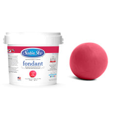 Satin Ice RTR Fondant Icing Red Coral/Vanilla 1kg