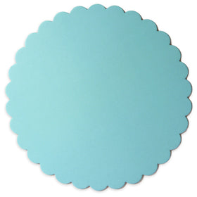 Scalloped Cake Board Pastel Blue 10 Inch