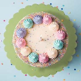 Scalloped Cake Board Pastel Green 10 Inch