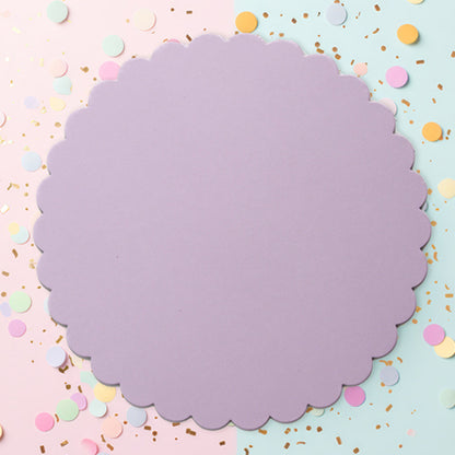 Scalloped Cake Board Pastel Lilac 10 Inch