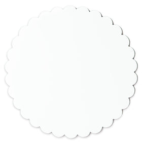 Scalloped Cake Board White 10 Inch