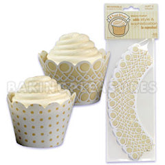 Scroll Treat Cupcake Wrappers 48pcs (Reversible)