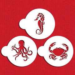 Sea Creatures Stencil Set 3pcs