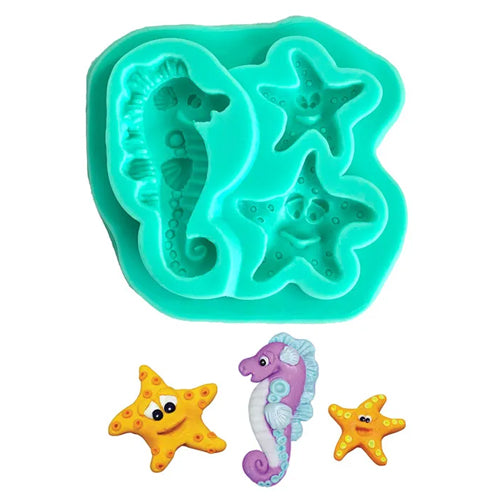 Sea Horse & Starfish Silicone Mould
