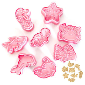 Sea/Ocean Cookie Cutter Embosser 8pcs