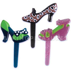 Shoe Jewel Puffy Cupcake Picks 12pcs
