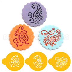 Silk Paisley Stencils 3pcs