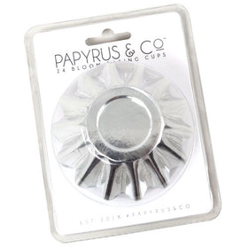 Silver Bloom Baking Cups