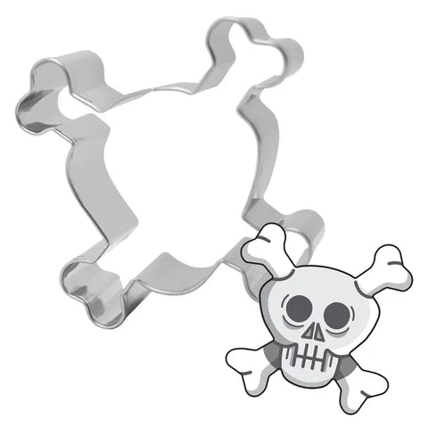 Skull & Crossbones | Stainless Steel Cookie Cutter Halloween Pirate