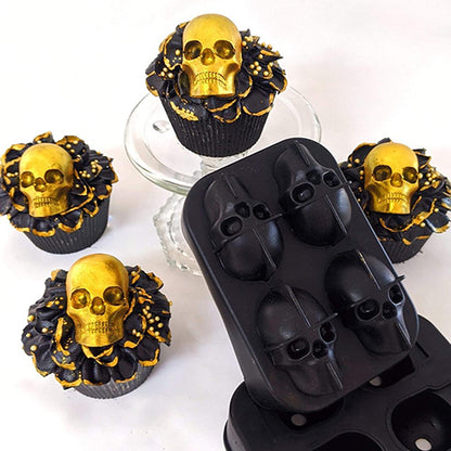 Small 3d Halloween Skull Silicone Mould