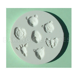 Alphabet Moulds Small Animal Heads Silicone Mould