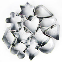 Small Aspic Cutter Set 12pcs - Stainless Steel