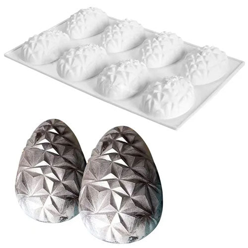 Small Geometric Easter Egg Silicone Chocolate Mould