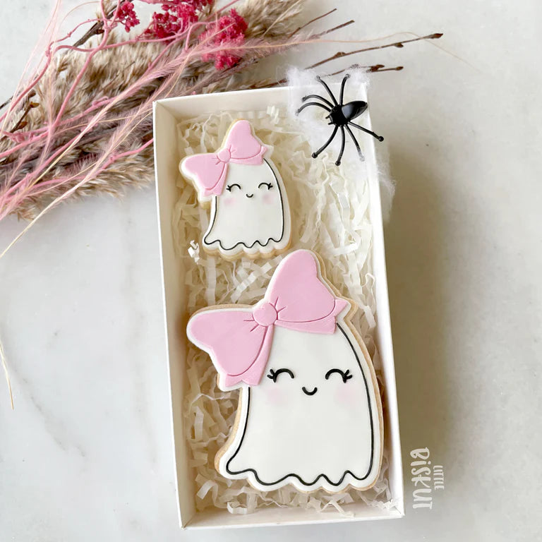 Ghost with Bow Cutter & Debosser Set - Large & Small Set