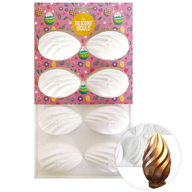 Small Swirl Easter Egg Silicone Chocolate Mould