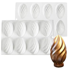 Small Swirl Easter Egg Silicone Chocolate Mould