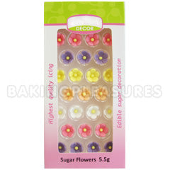 Small Sugar Flower Edible Cupcake Toppers 25pcs