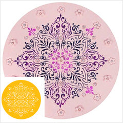 Small Turn of the Century Medallion Cake Top Stencil