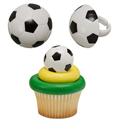 Soccer Cupcake Rings 12pcs