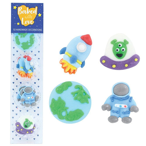 Space Edible Cupcake Toppers 10pcs