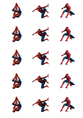 2"/ 5 cm Cupcake Edible Icing Image - Web Slinging Spider Hero