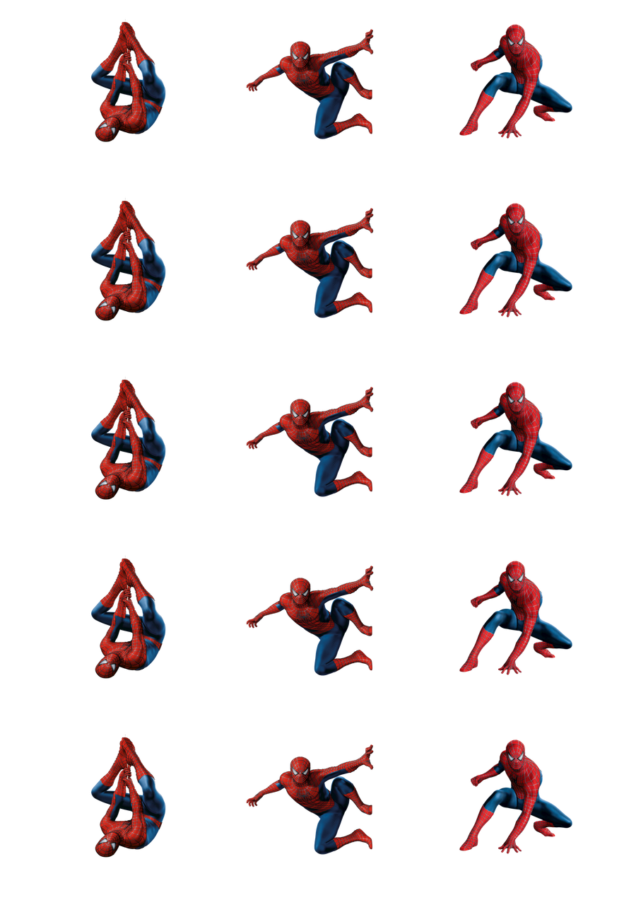 2"/ 5 cm Cupcake Edible Icing Image - Web Slinging Spider Hero